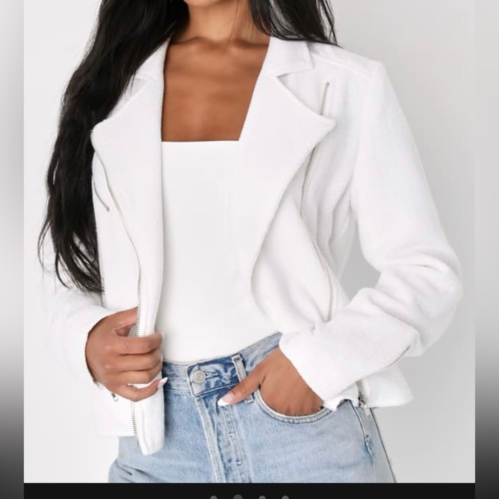 White motto jacket - Picture 2 of 6